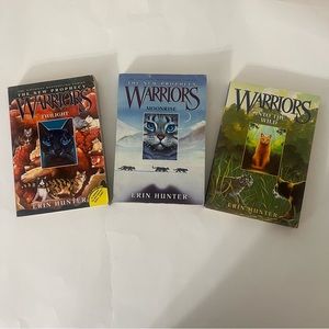 Set of 3 Warriors books by Erin Hunter paper cover